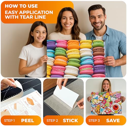 Newverest 6-Pack Puzzle Glue Sheets 10x10″ – Peel & Stick Puzzle Saver with Hangers, No Mess