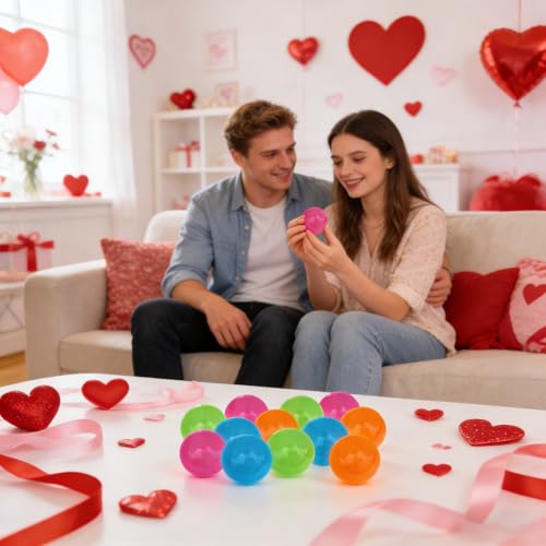 Niaosiben Glowing Sticky Balls - 4 Pack Glow in the Dark Stress Relief Toys for Ceiling and Wall