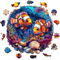 NiArt Ocean World 200-Piece Wooden Jigsaw Puzzle for Adults – Precision Laser-Cut, Hand-Drawn Artwork, 11.1x11.2 Inches