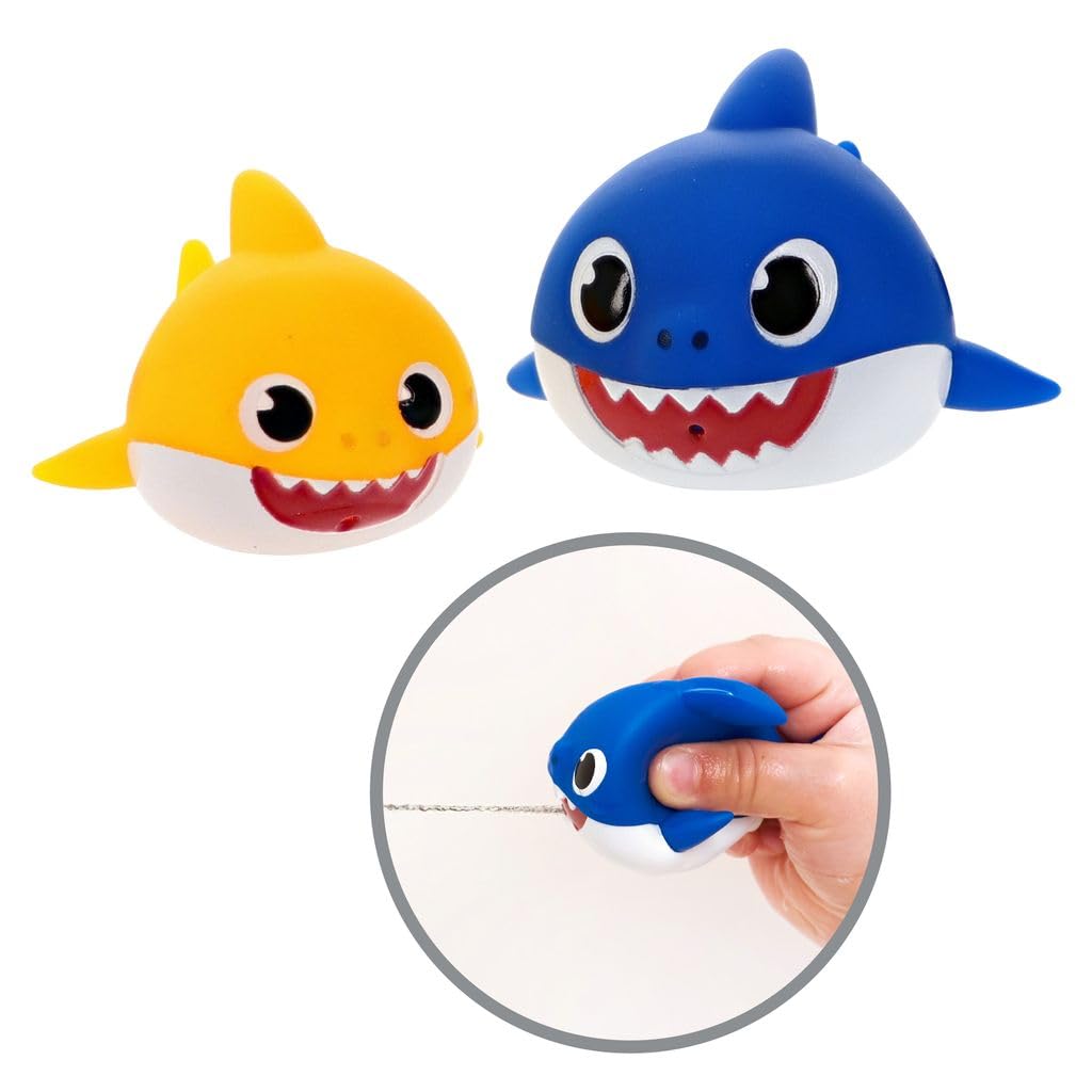 Nickelodeon Pink Fong Baby Shark Bath Toys Set - 10 Pieces with Finger Puppets, Cups & Squirters
