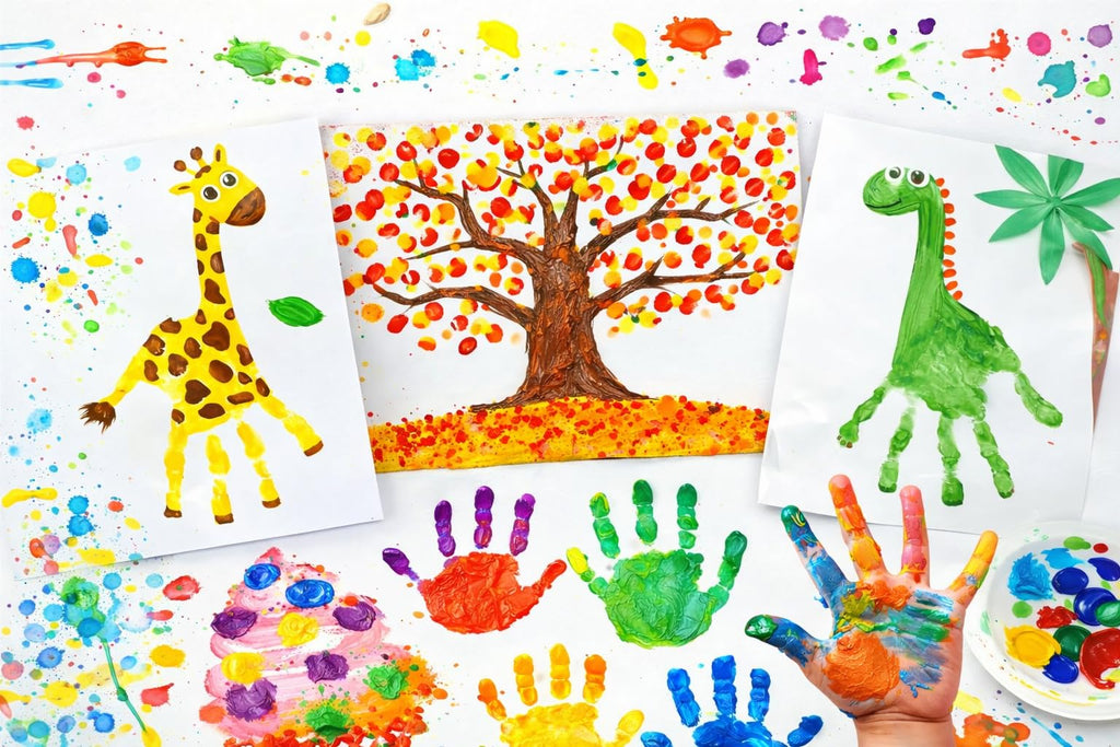 Nicpro 12-Color Washable Finger Paint for Toddlers – Non-Toxic, Easy Clean, 2 oz Bottles