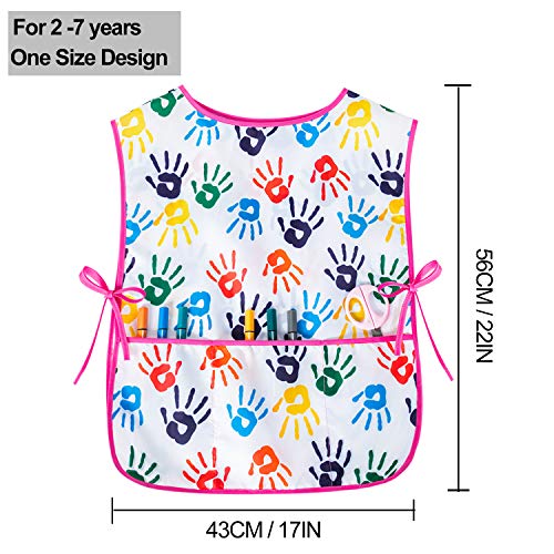Nidoul Kids Art Smock - Waterproof Painting Apron with Pockets, Sleeveless, for Ages 2-7