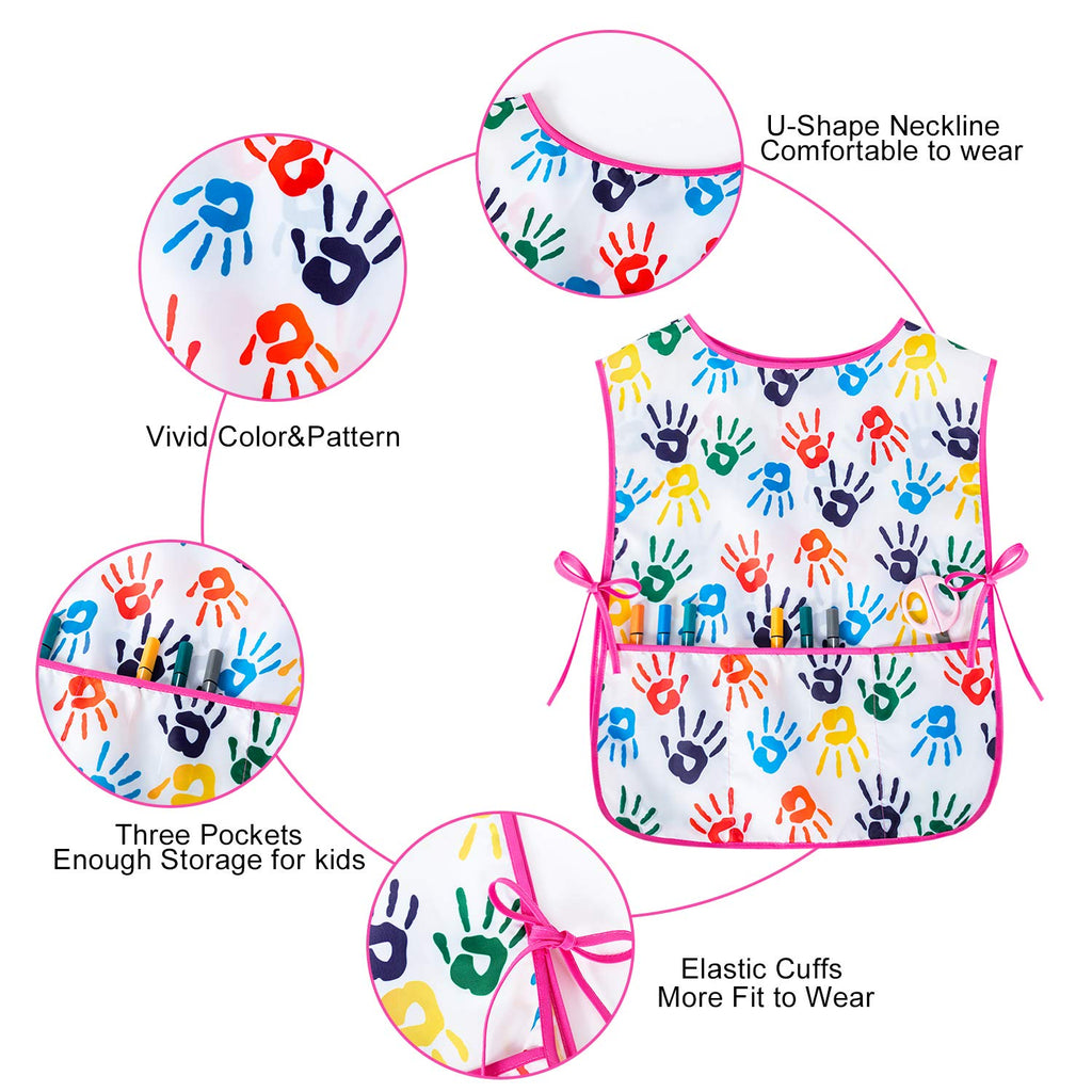 Nidoul Kids Art Smock - Waterproof Painting Apron with Pockets, Sleeveless, for Ages 2-7