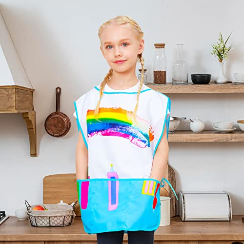 Nidoul Kids Art Smock Sleeveless Painting Apron with Pockets for Children 2-7 Years