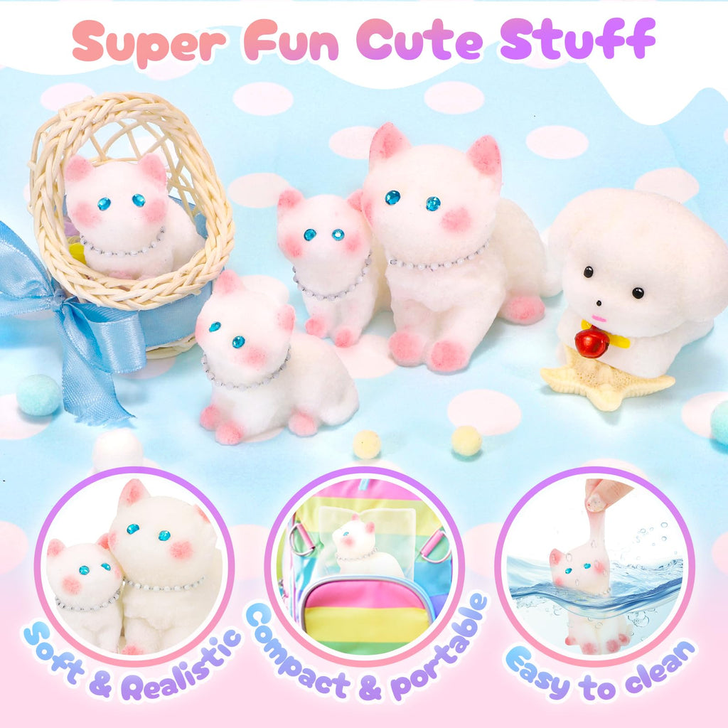 NINAOR Squishy Fidget Toys Set - 5 Soft Cat & Dog Stress Relief Toys for Kids and Adults