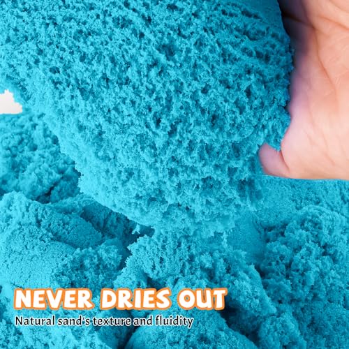 NiToy FlexiSand 2.2Lbs Dark Blue Play Sand – Non-Toxic, Never Dries Out, Ideal for Sensory Play and Molding