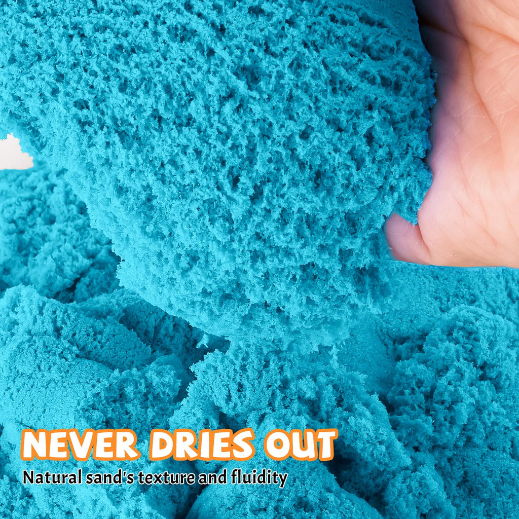 NiToy FlexiSand 2.2Lbs Dark Blue Play Sand – Non-Toxic, Never Dries Out, Ideal for Sensory Play and Molding