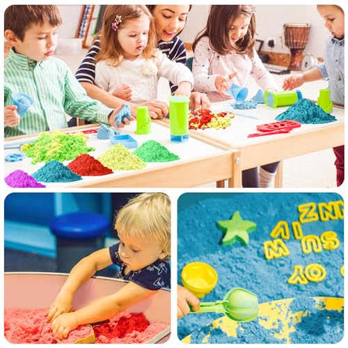 NiToy FlexiSand 2.2Lbs Green Play Sand – Non-Toxic Sensory Sand for Kids Ages 3+