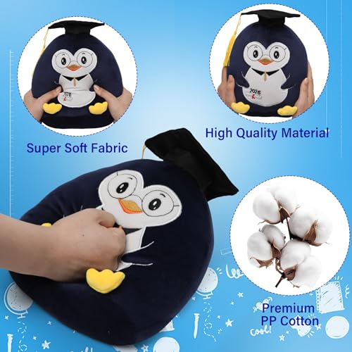 NIUBEHOHO Graduation Plush Penguin - 2026 Grad Stuffed Animal with Doctoral Hat, 10 Inch