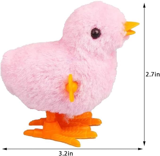 Niumowa Wind-Up Chick Toys (Pack of 4) – Soft Rubber Coated Easter Basket Fillers