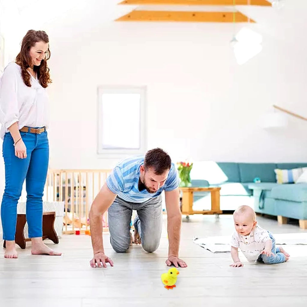 Niumowa Wind-Up Chick Toys (Pack of 4) – Soft Rubber Coated Easter Basket Fillers