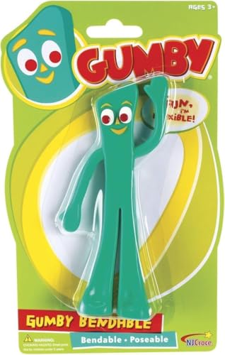NJ Croce 6-Inch Gumby Bendable Figure - Classic Vintage Toy, Safe for Kids, Collectible