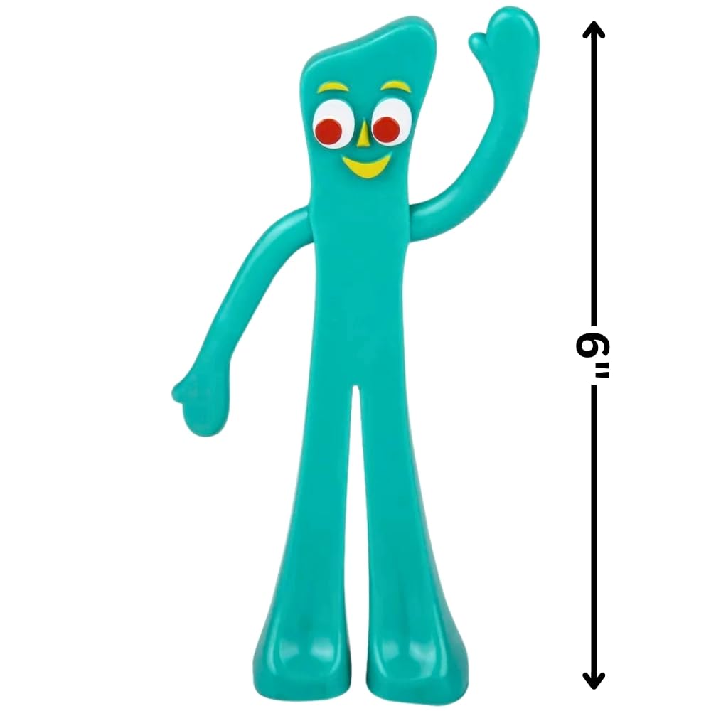 NJ Croce Gumby 6-Inch Bendable Figure – Classic Retro Toy for Ages 3+
