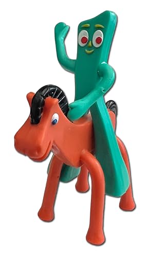 NJ Croce Gumby & Pokey 3-Inch Bendable Figures – Retro Posable Toy Pair for Kids Ages 3+