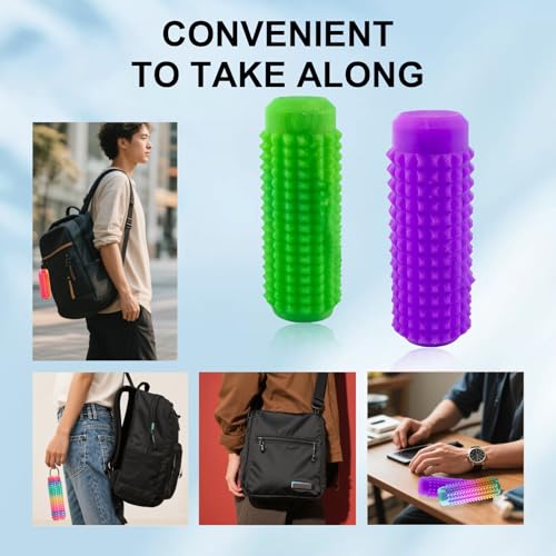 Noafuxy 5-Pack Little Ouchies Fidget Toys – Spiky Sensory Keychain for Stress Relief (Style-1)