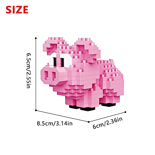 NOOLY Piglet Micro Building Blocks Set – 254 Pieces for Kids & Adults, Home/Office Decoration
