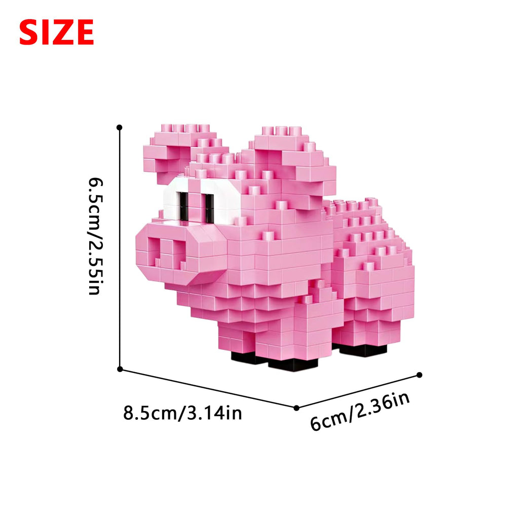 NOOLY Piglet Micro Building Blocks Set – 254 Pieces for Kids & Adults, Home/Office Decoration