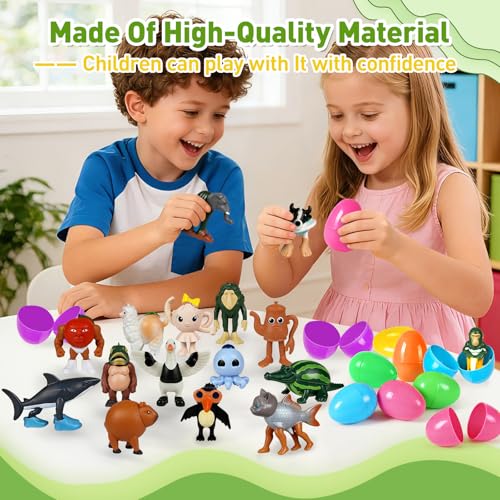 NOVASPORT 24PCS Italian Brainrot Easter Eggs - Prefilled Meme Figures for Egg Hunt & Basket Stuffers