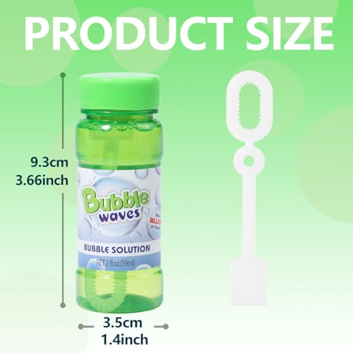 novelinks 16-Pack Mini Bubble Bottles with Wands – 2oz Each, Non-Toxic Bubble Solution for Kids, Party Favors