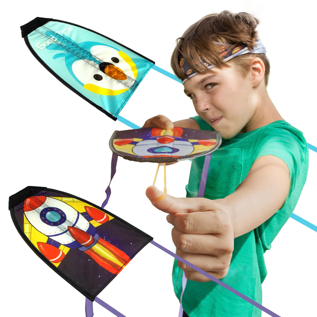 Novelty Place 2-Pack Thumb Ejection Kites – Bird and Rocket Designs for Easy Outdoor Fun