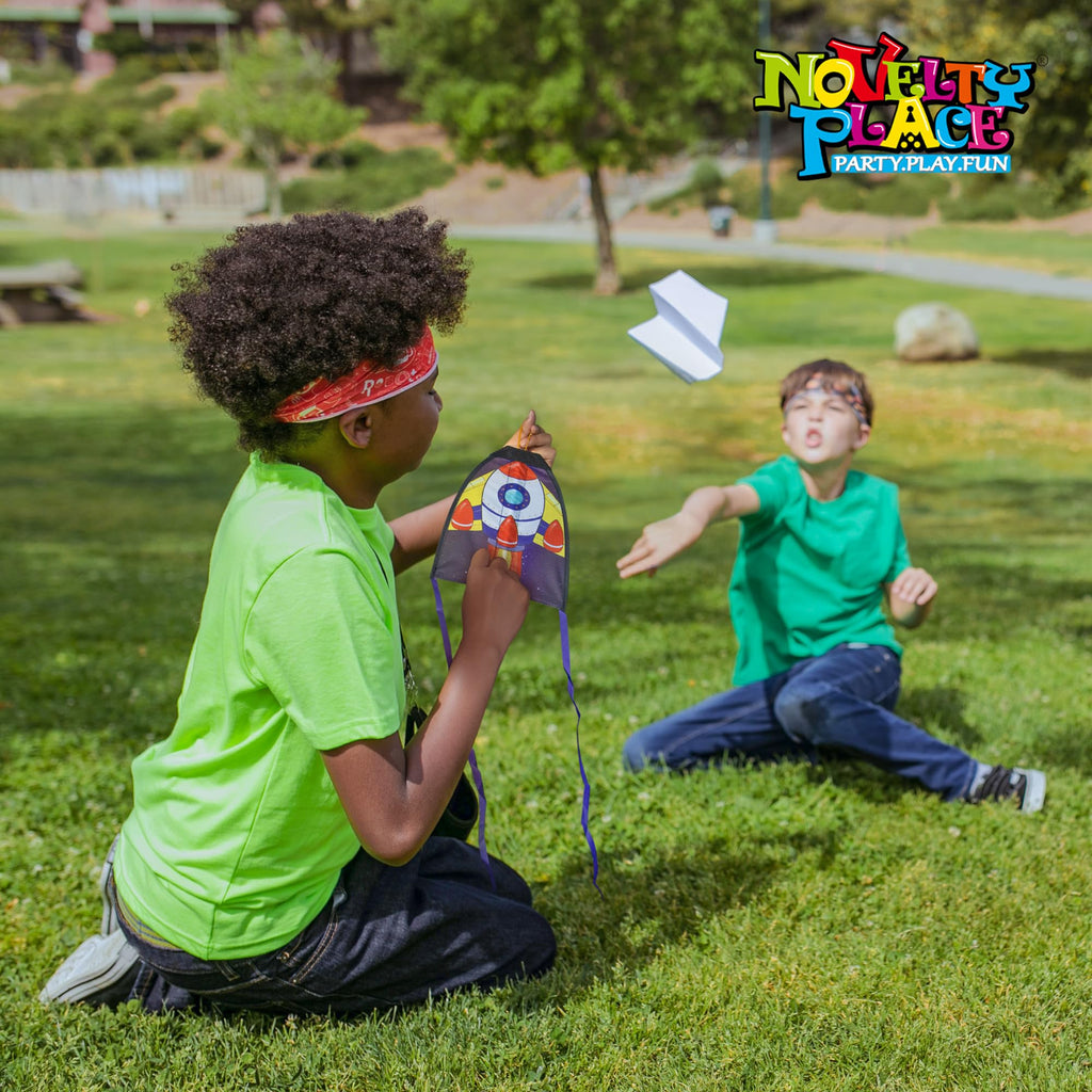 Novelty Place 2-Pack Thumb Ejection Kites – Bird and Rocket Designs for Easy Outdoor Fun