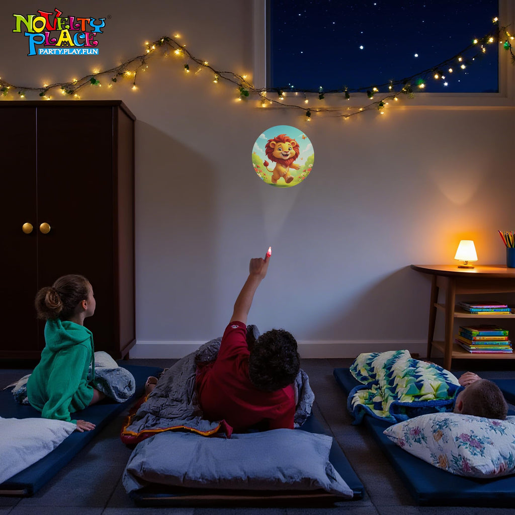 Novelty Place 24-Pack LED Animal Finger Lights – Cute Projector Party Favors for Kids