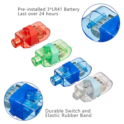 Novelty Place 40 LED Party Finger Lights – Reusable, Up to 24 Hours of Light