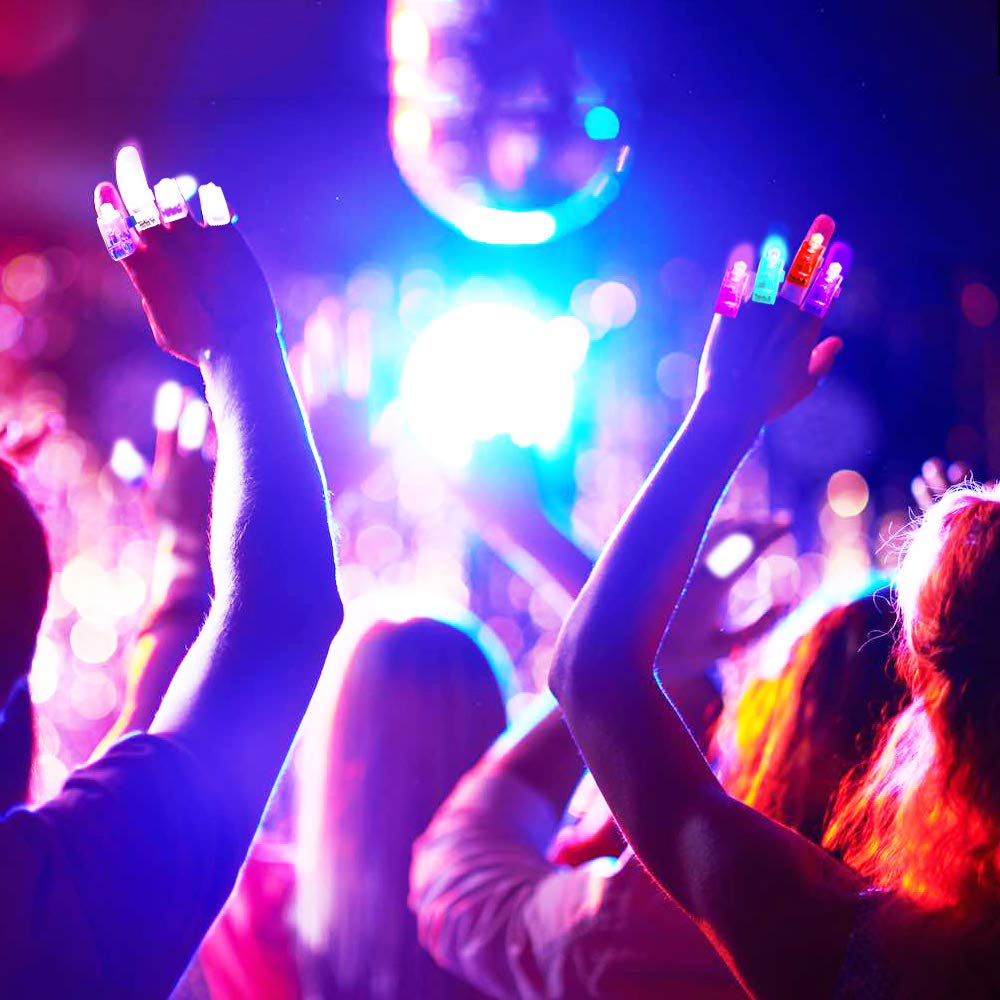 Novelty Place 40 LED Party Finger Lights – Reusable, Up to 24 Hours of Light