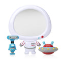 Nuby Astronaut Mirror Bath Toy Set – 3-Piece Interactive Baby Bathtub Toy for Toddlers 3+