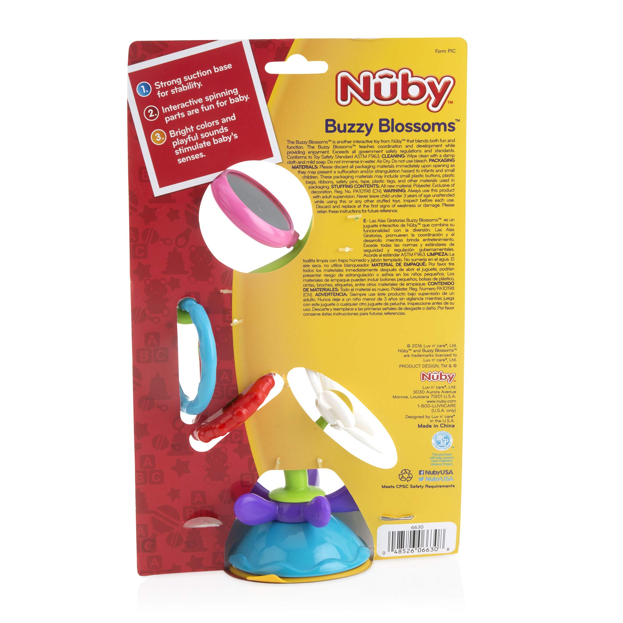Nuby Buzzy Blossoms Suction Toy for High Chair & On-the-Go Play
