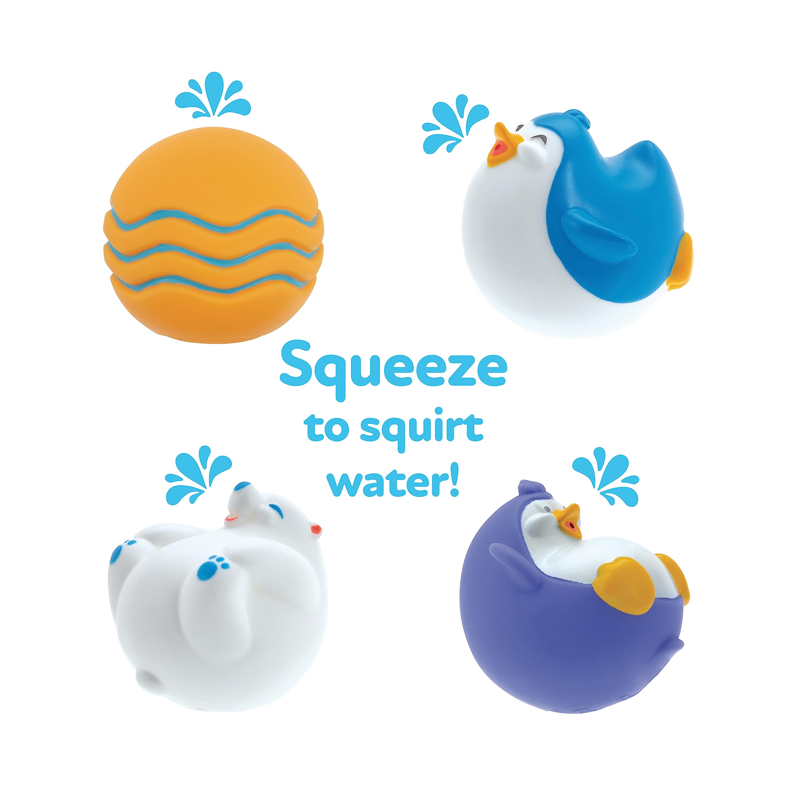 Nuby Penguin Slide Bath Toy Play Set with 4 Squirters – Interactive Bath Time Fun for Toddlers 12+ Months