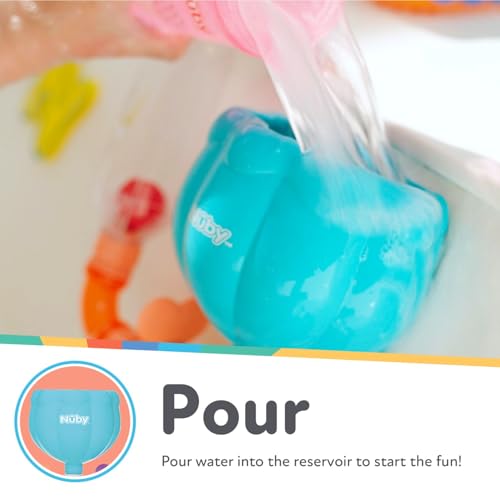 Nuby Wacky Waterworks Pipes Bath Toy – Interactive Suction Cup Toy for Babies
