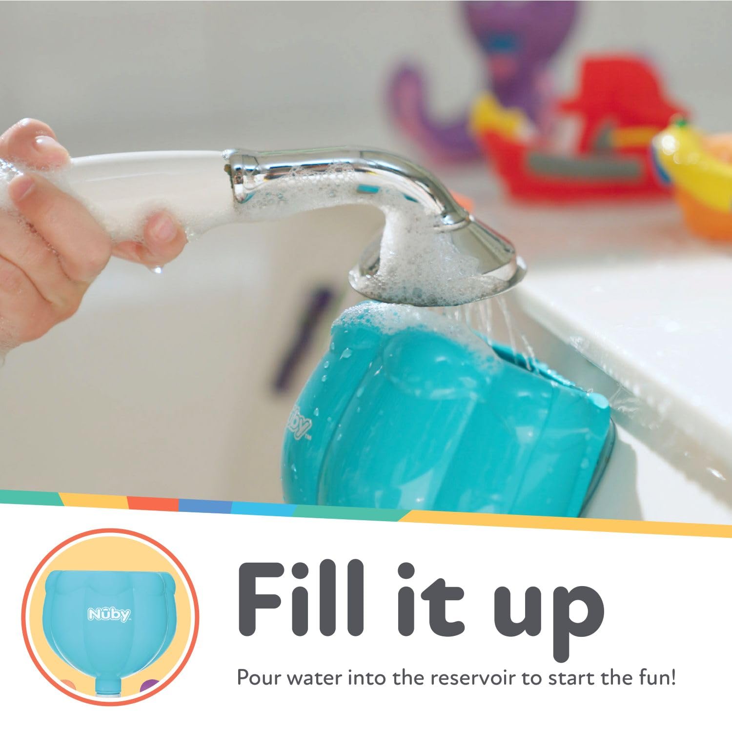 Nuby Wacky Waterworks Pipes Bath Toy – Interactive Suction Cup Toy for Babies