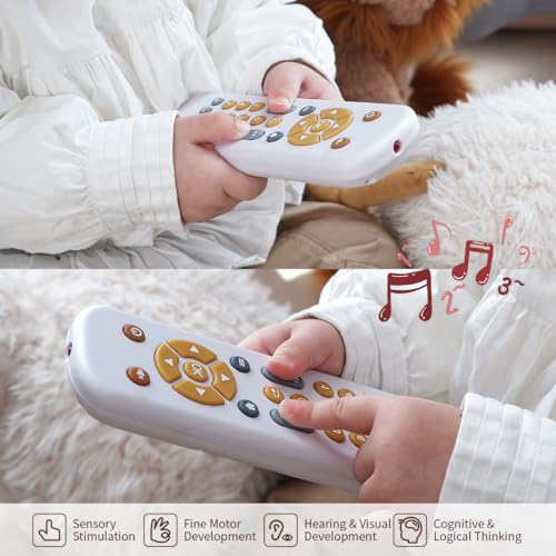 Nueplay Toddler Learning Controller – Trilingual Pretend Remote with Lights & Sounds for Ages 1-3