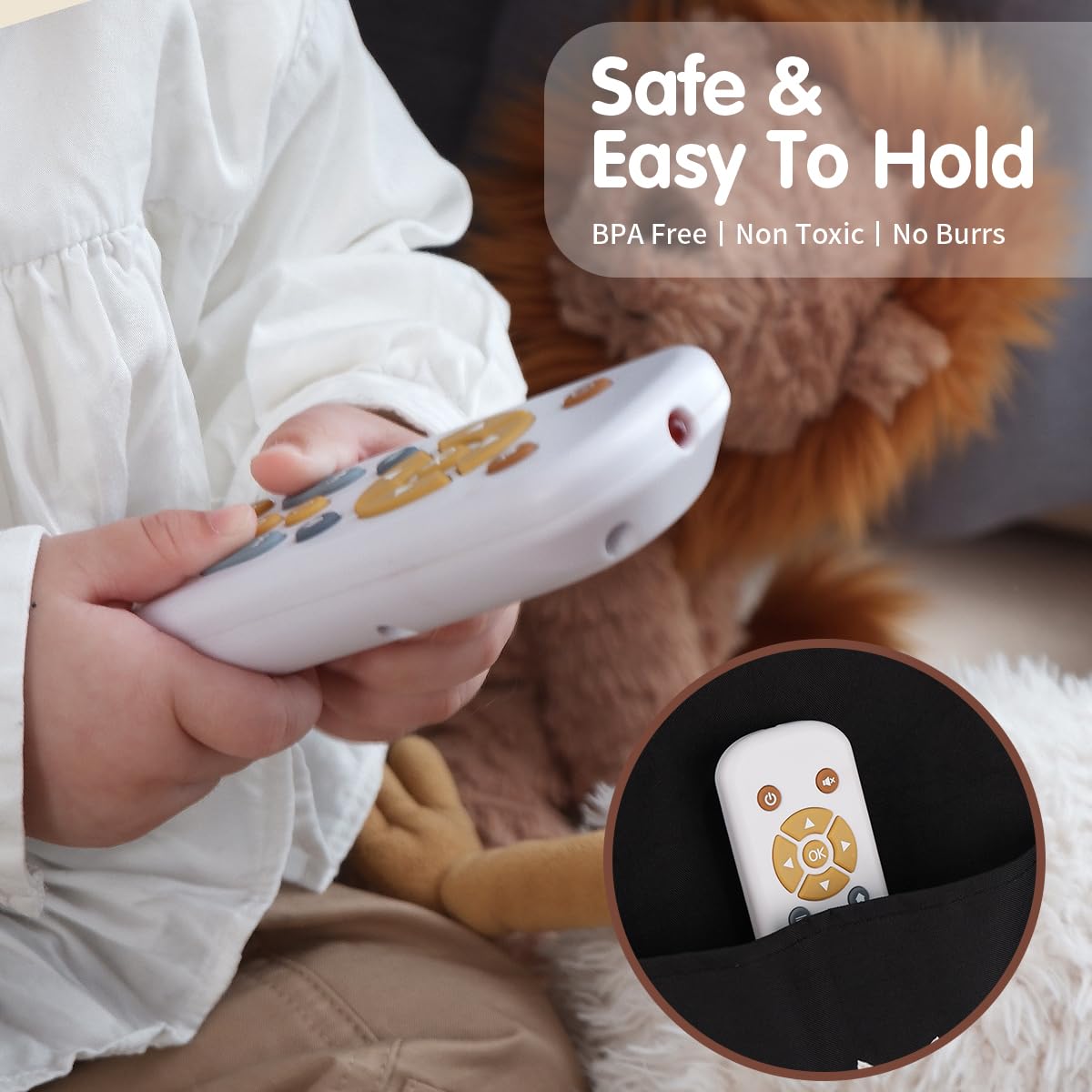Nueplay Toddler Learning Controller – Trilingual Pretend Remote with Lights & Sounds for Ages 1-3