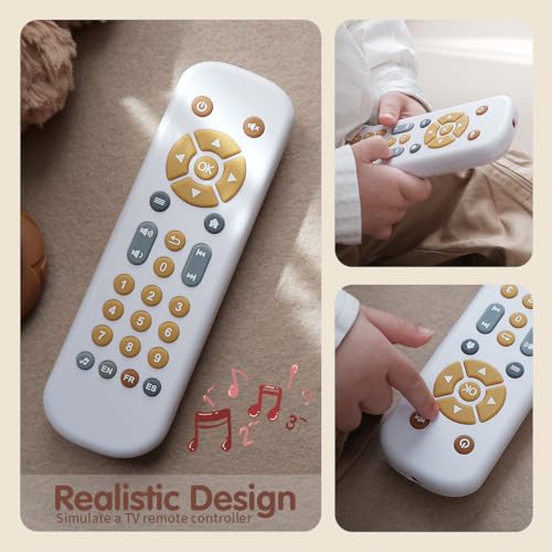Nueplay Toddler Learning Controller – Trilingual Pretend Remote with Lights & Sounds for Ages 1-3