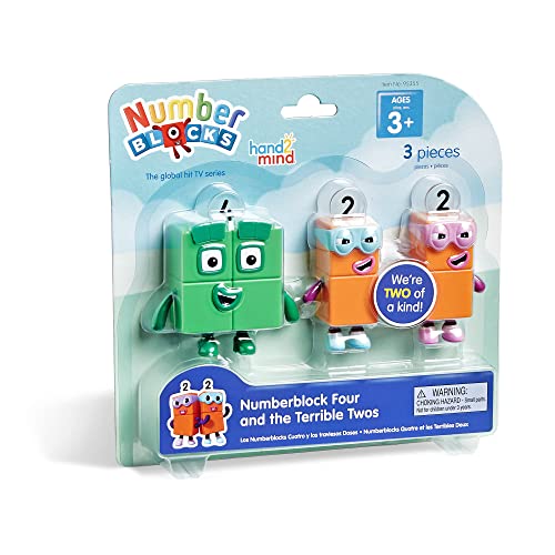 Numberblocks Four and the Terrible Twos Action Figure Set – Officially Licensed Math Toy for Kids Ages 3-5