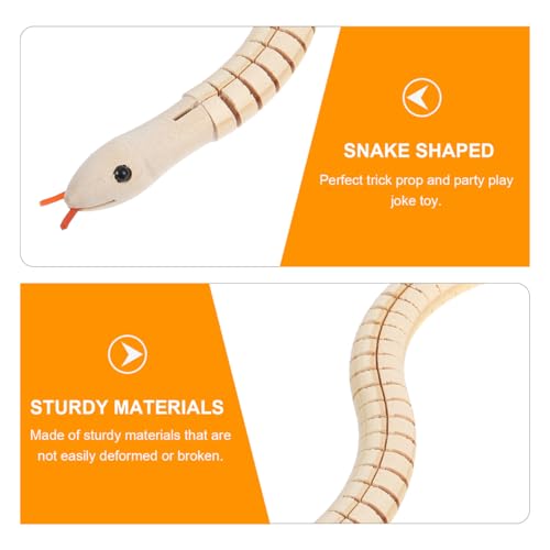 NUOBESTY Unfinished Wooden Wiggly Snakes – 6-Pack Jointed Snake Craft Kit for Painting, 11.8-Inch Flexible Wood Toys for DIY Art Projects and Party Favors