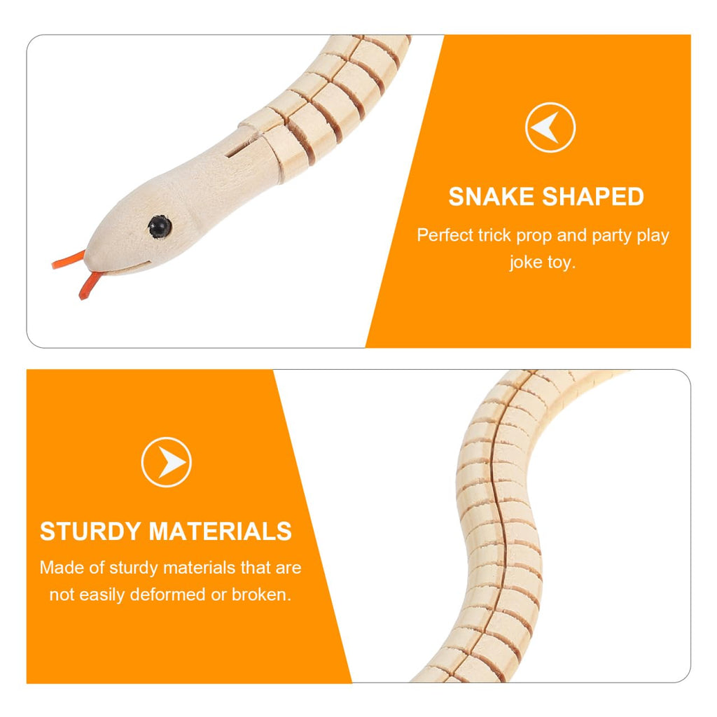 NUOBESTY Unfinished Wooden Wiggly Snakes – 6-Pack Jointed Snake Craft Kit for Painting, 11.8-Inch Flexible Wood Toys for DIY Art Projects and Party Favors