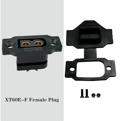 Nuofany 10-Pack XT60E-F Female Connectors with Dust Caps and Screws for RC Drones and Aircraft