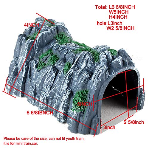 NWFashion 1:160 Scale N Gauge Plastic Rockery Tunnel for Mini Train Layouts