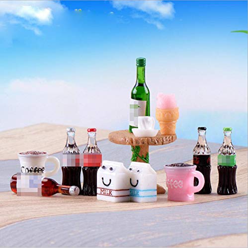 NWFashion 26-Piece Miniature Food & Drink Set – Hand-Painted Resin Dollhouse Decor