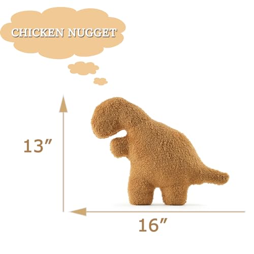 NXCHIZS Dino Nugget Pillow Plush – Funny Chicken Nugget Dinosaur Throw Pillow for Kids Room Decor