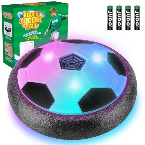 Ocditikl LED Hover Soccer Ball – Light Up Toy for Kids Ages 4-12, Indoor Floating Disc with Foam Edge, Includes Batteries