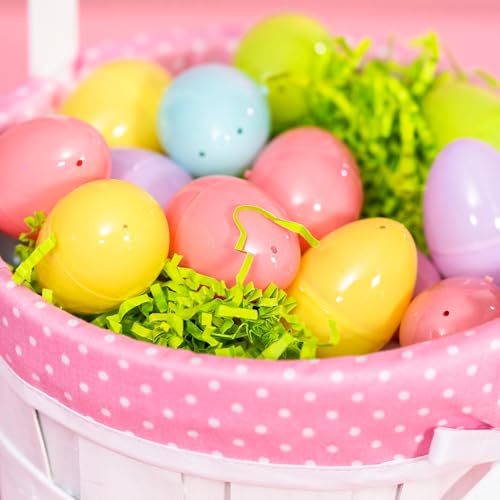 OCTERIC 180-Pack Fillable Plastic Easter Eggs - 2.3 Inch Pastel Colors for Egg Hunts, Basket Stuffers, and Party Favors