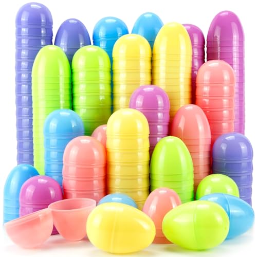 OCTERIC 180-Pack Fillable Plastic Easter Eggs - 2.3 Inch Pastel Colors for Egg Hunts, Basket Stuffers, and Party Favors