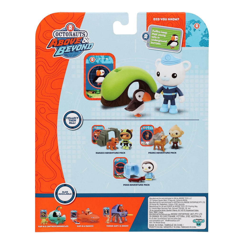 Octonauts Captain Barnacles Adventure Pack - Deluxe Figure with Puffin Rescue Mission