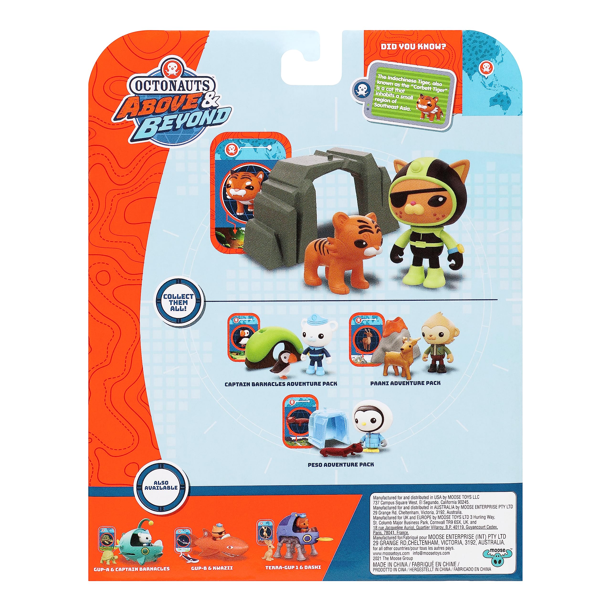 Octonauts Kwazii Adventure Pack - Cave Suit Figure with Tiger Rescue