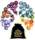 ODINROLL 42-Piece Polyhedral Dice Set - 6 Complete RPG Sets with Bag for D&D, Pathfinder