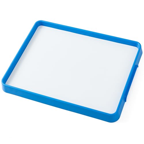 Odoorgames Magnetic Dry Erase Board for Kids – 13.2" x 10" Stackable Tray with Handle – Blue